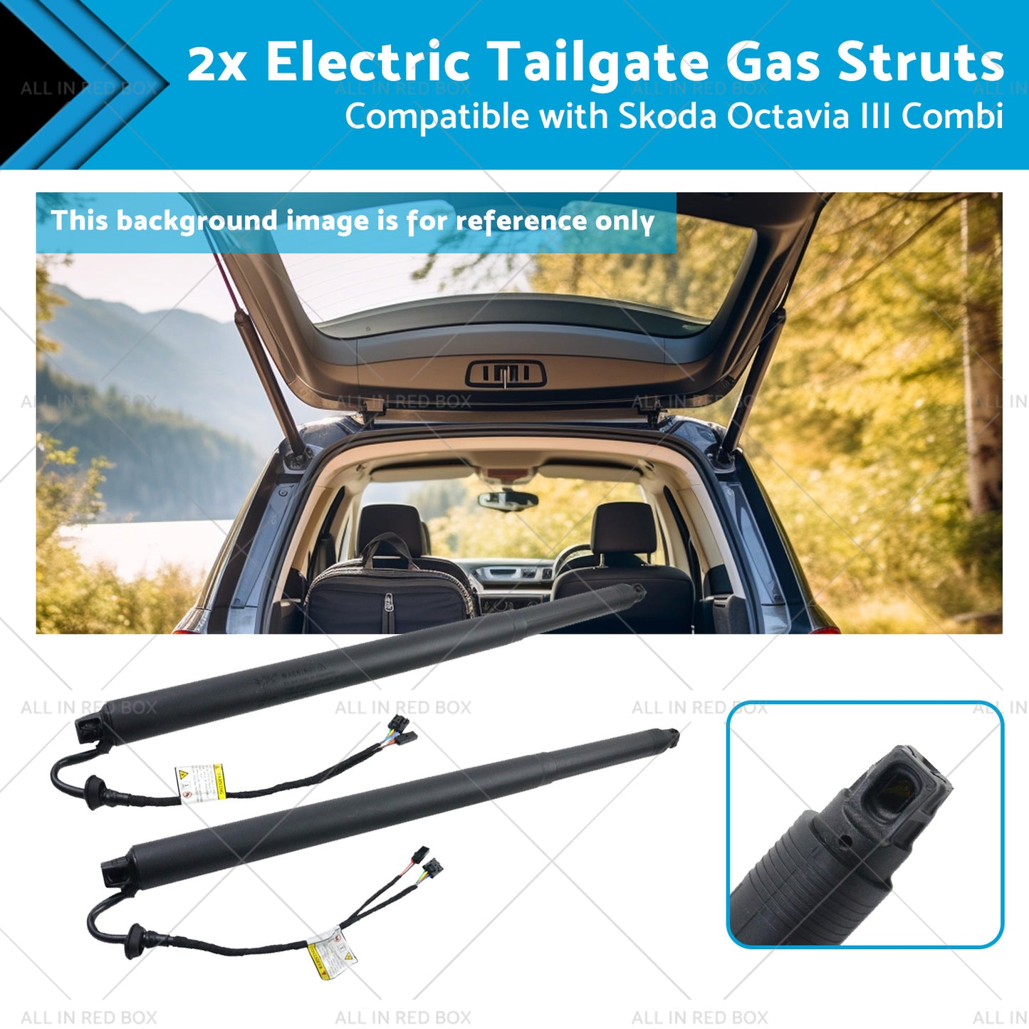 5E9827851F 2x Electric Tailgate Gas Struts Suitable for Skoda Octavia III Combi