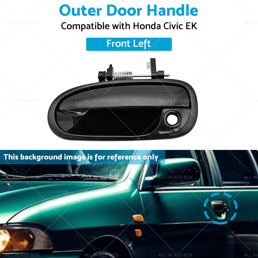 Smooth Black Front Left Outer Door Handle Suitable For Honda Civic EK 1995-2000