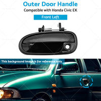 Smooth Black Front Left Outer Door Handle Suitable For Honda Civic EK 1995-2000