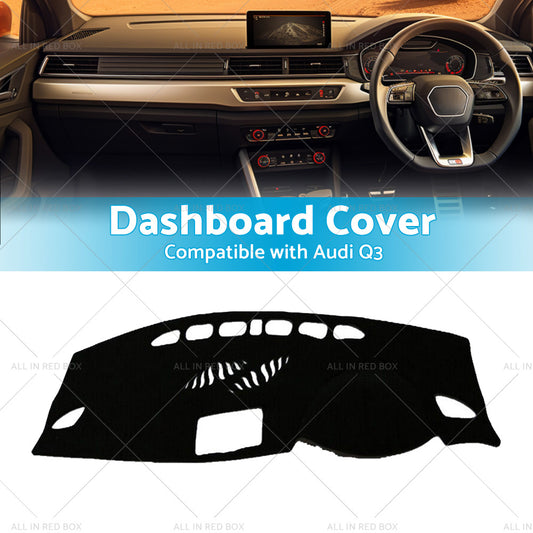 Non-Slip Dash Mat Suitable For Audi Q3 8U Series 2012-2018 Dashboard Cover Black