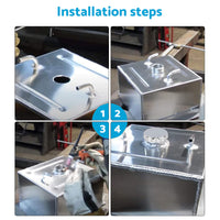 2" Aluminium Alloy Weld-On Filler Neck And Cap Suitable For Oil Fuel Water Tank Silver