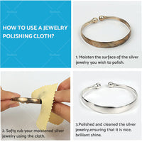 250PCS Jewelry Cleaning Cloth Wrapped For Silver Gold Brass Coin Ring