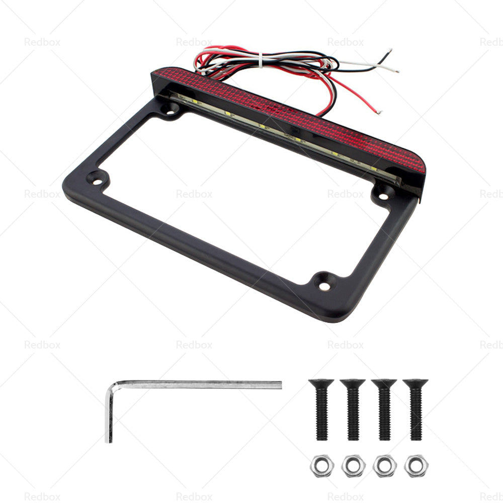 {{ Motorcycle License Plate Frame Bracket w  LED Brake Light  Suitable For Harley }} - Buy Car Parts Online at {{ Kaka Auto Parts }}.