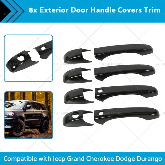 8pcs Exterior Door Handle Covers Trim Suitable for Jeep Grand Cherokee Chrysler