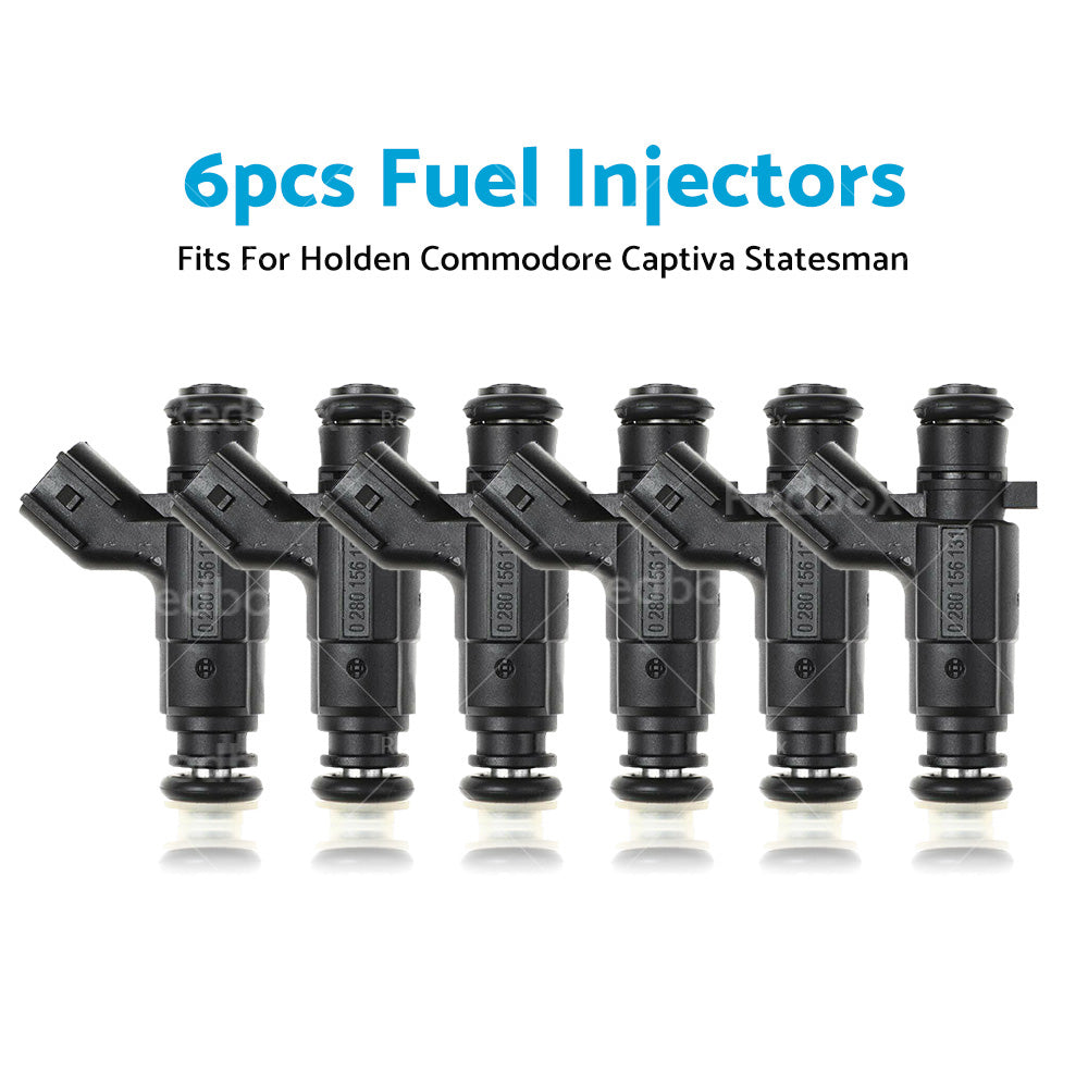 6Pcs Fuel Injectors For Holden Captiva Statesman Commodore VE VZ V6 0280156131