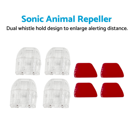 2 Pair Sonic Animal Repeller Shoo Whistle Roo Kangaroo 4WD Car Clear