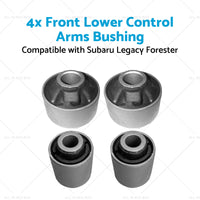 4PCS Front Lower Control Arms Bushing Suitable for Subaru Legacy Forester 03-17