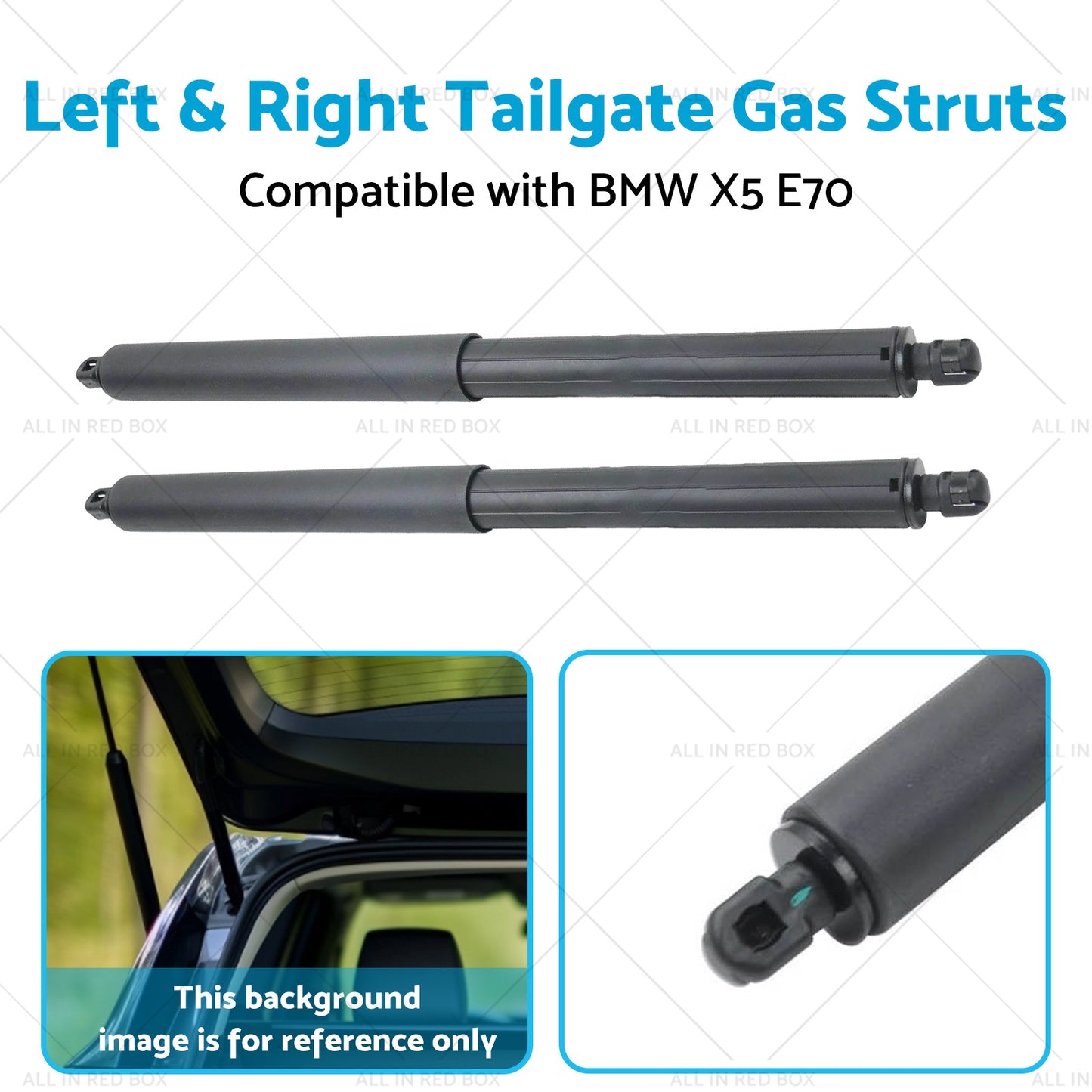 2x Left  and  Right Tailgate Gas Struts Spring Suitable for BMW E70 X5 SUV 2006-2013