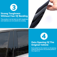 {{ Gloss Black Pillar Posts Door Trim Cover Suitable For Toyota RAV4 2019-2024 }} - Buy Car Parts Online at {{ Kaka Auto Parts }}.