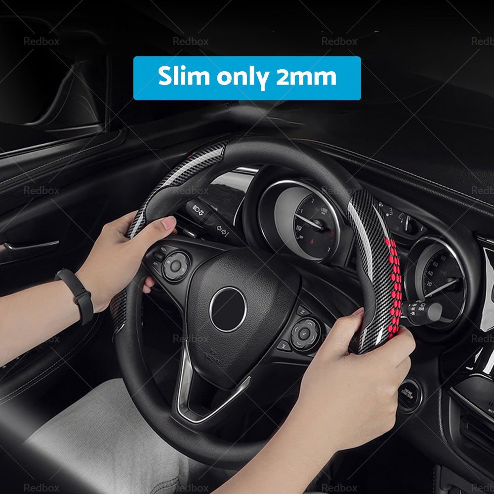 Carbon Fiber Universal Car Steering Wheel Booster Cover Non Slip Car Accessories