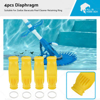 4X Diaphragm Cassette Suitable For Zodiac Barracuda Pool Cleaner Retaining Ring