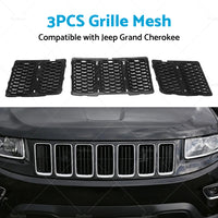 3X ABS Front Grille Mesh Grill Insert Kit Suitable For 14-16 Jeep Grand Cherokee