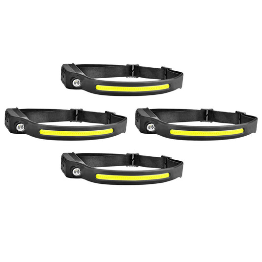 Waterproof COB LED Headlamp Motion Sensor Head Torch USB Rechargeable Headlight