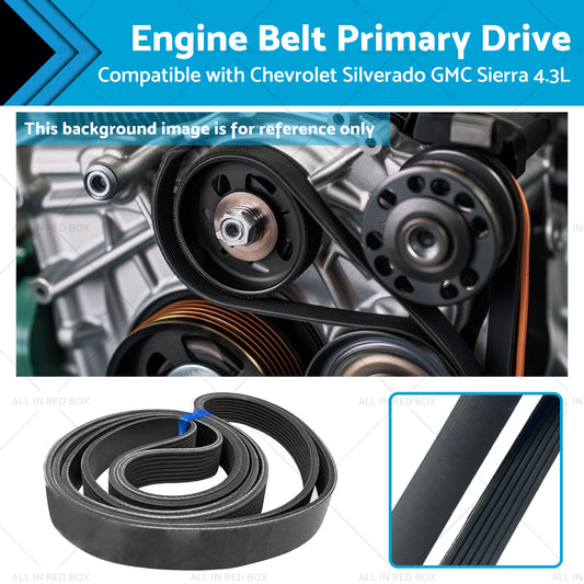 Engine Belt Primary Drive Suitable for Chevrolet Silverado GMC Sierra 4.3L 19-23