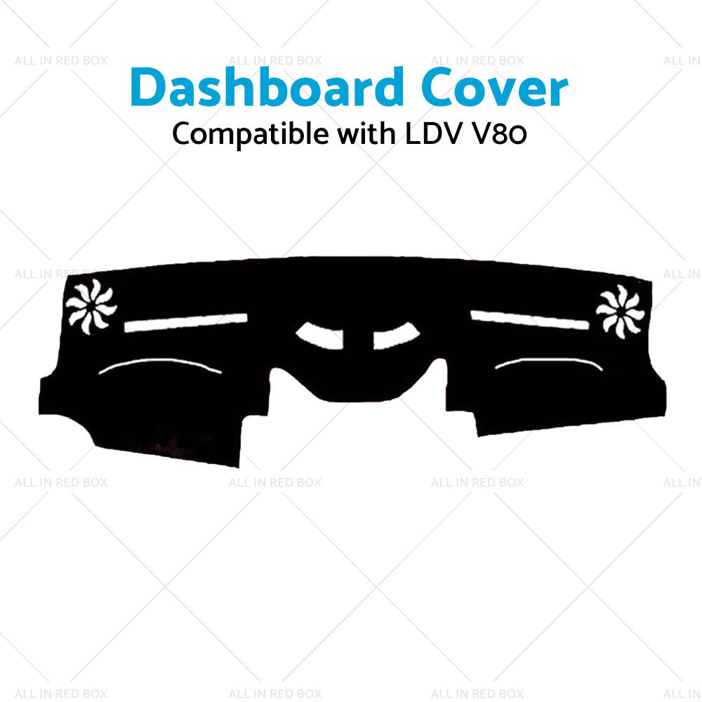 Non-Slip Dash Mat Suitable for  LDV V80 2013-2023 Dashboard Cover Black AU