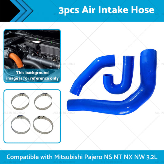 3pcs Intercooler Hose+Clamps Suitable for Mitsubishi Pajero NS NT NX NW 3.2LT