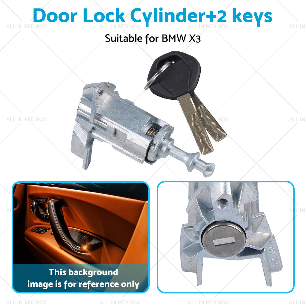 Front left Side Door Lock Cylinder Barrel w  Keys Suitable for BMW X3 2003-2010