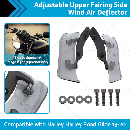 Adjustable Upper Fairing Side Wind Air Deflector Suitable For Harley Road Glide