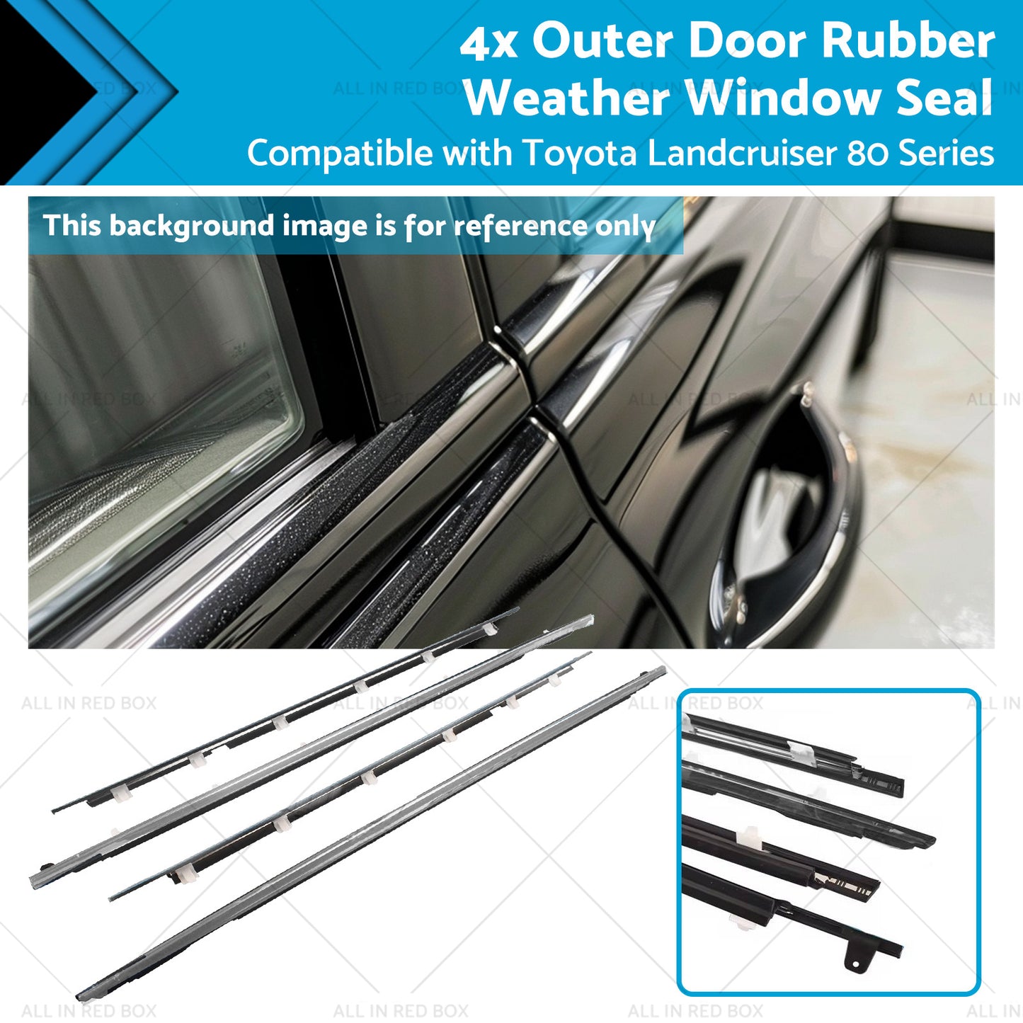 Outer Door Rubber Weather Window Seal Suitable For Toyota Landcruiser 80 Series