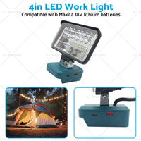 4in LED Work Light Suitable For Makita 18V Li-Ion Battery Workshop Flashlights