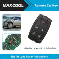 433MHz 5 Buttons Remote Car Key ID46 Chip For Land Rover Freelander 2 2007-2014