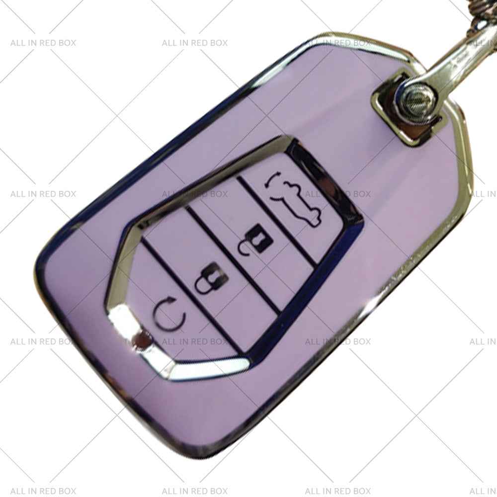 TPU Car Remote Key Fob Cover Suitable for Isuzu D-MAX MU-X MUX 4 Button Purple