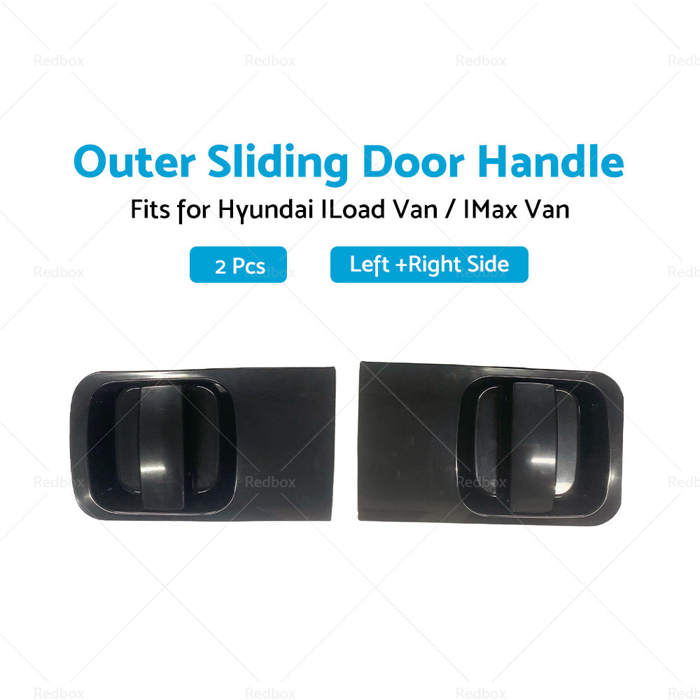 Pair LHRH Outer Sliding Door Handle Black For Hyundai ILoad IMax Van 2008-2019