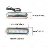 Pair 42LED Boat Light Stainless Steel Underwater Pontoon For Marine Boat Transom