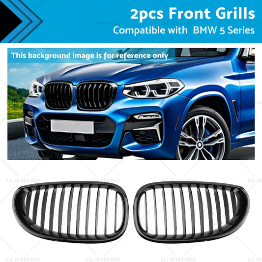 Gloss Black Front Grille Grill Suitable For BMW E60 E61 5 Series 2003-2010