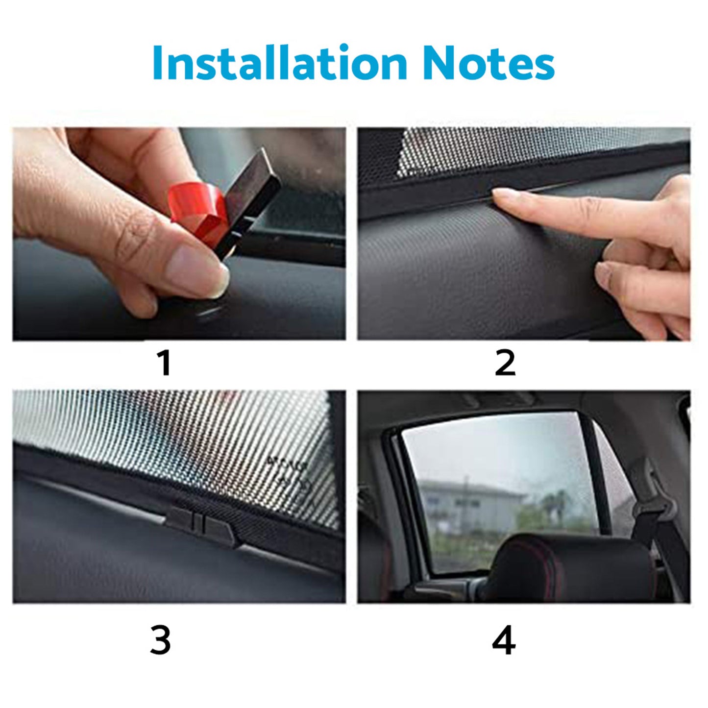 2x Triangular Window Magnetic Mesh Sunshades Suitable for Kia Carnival YP Series