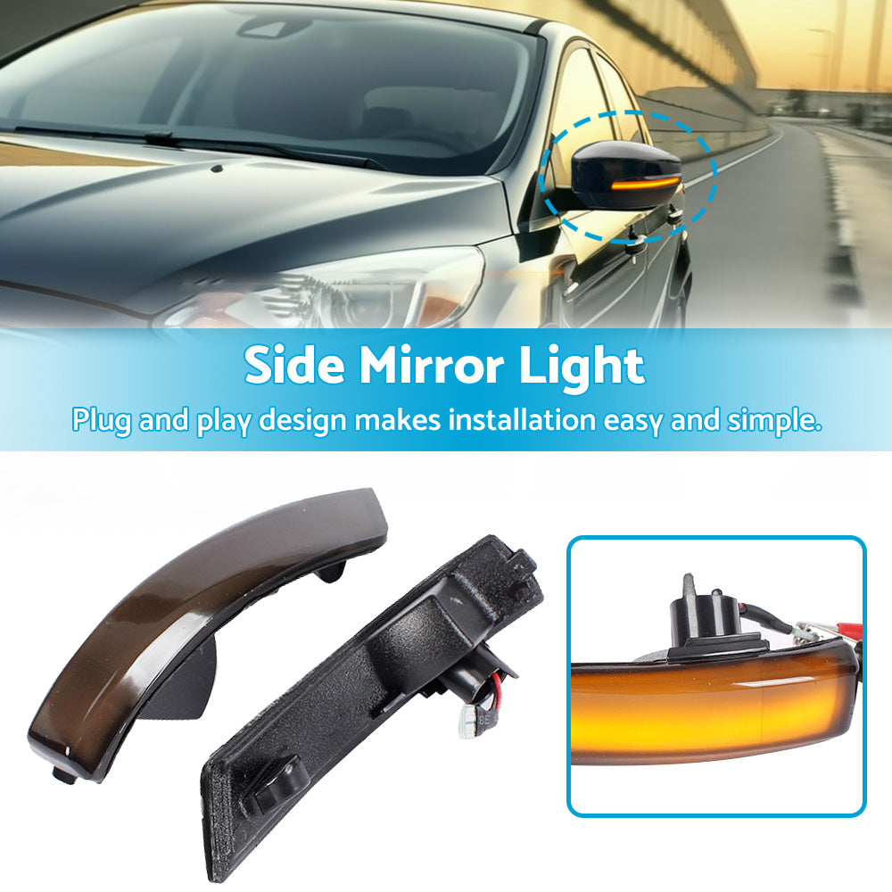 2x Turn Signal Light LED Mirror Indicator Suitable For Ford Focus Mk2 Mk3 Mondeo