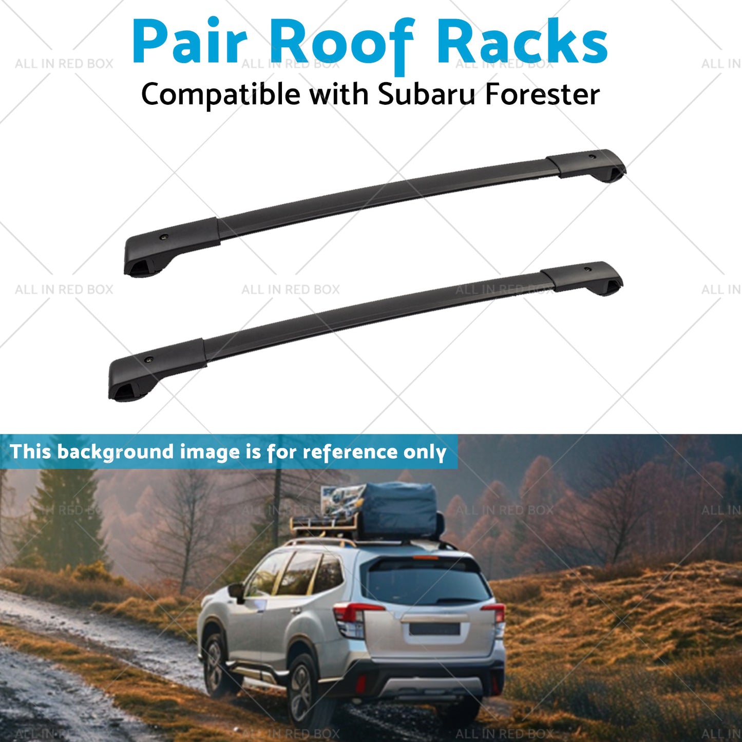 Pair Balck Roof Racks Cross Bars Suitable For Subaru Forester 2008-2021