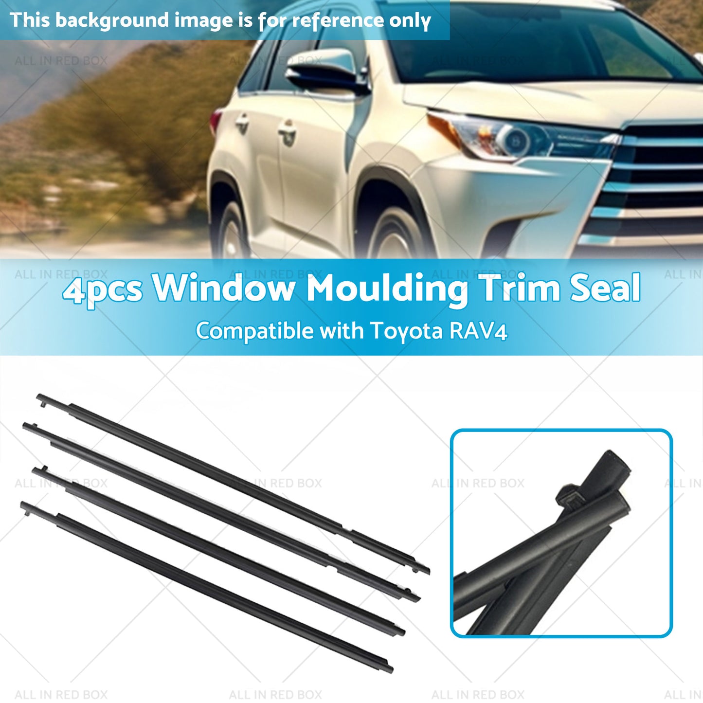 Pack of 4 Weatherstrip Trim Seal Strip Suitable For Toyota RAV4 2009-2012