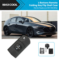 2 Button Remote Flip Key Casr Shell Suit For Mazda 3 5 6 RX7 RX8 BT50 For 1Pc