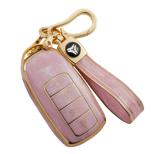 Car Remote Key Fob Case Cover TPU Pink Suitable For Chery Omoda 5