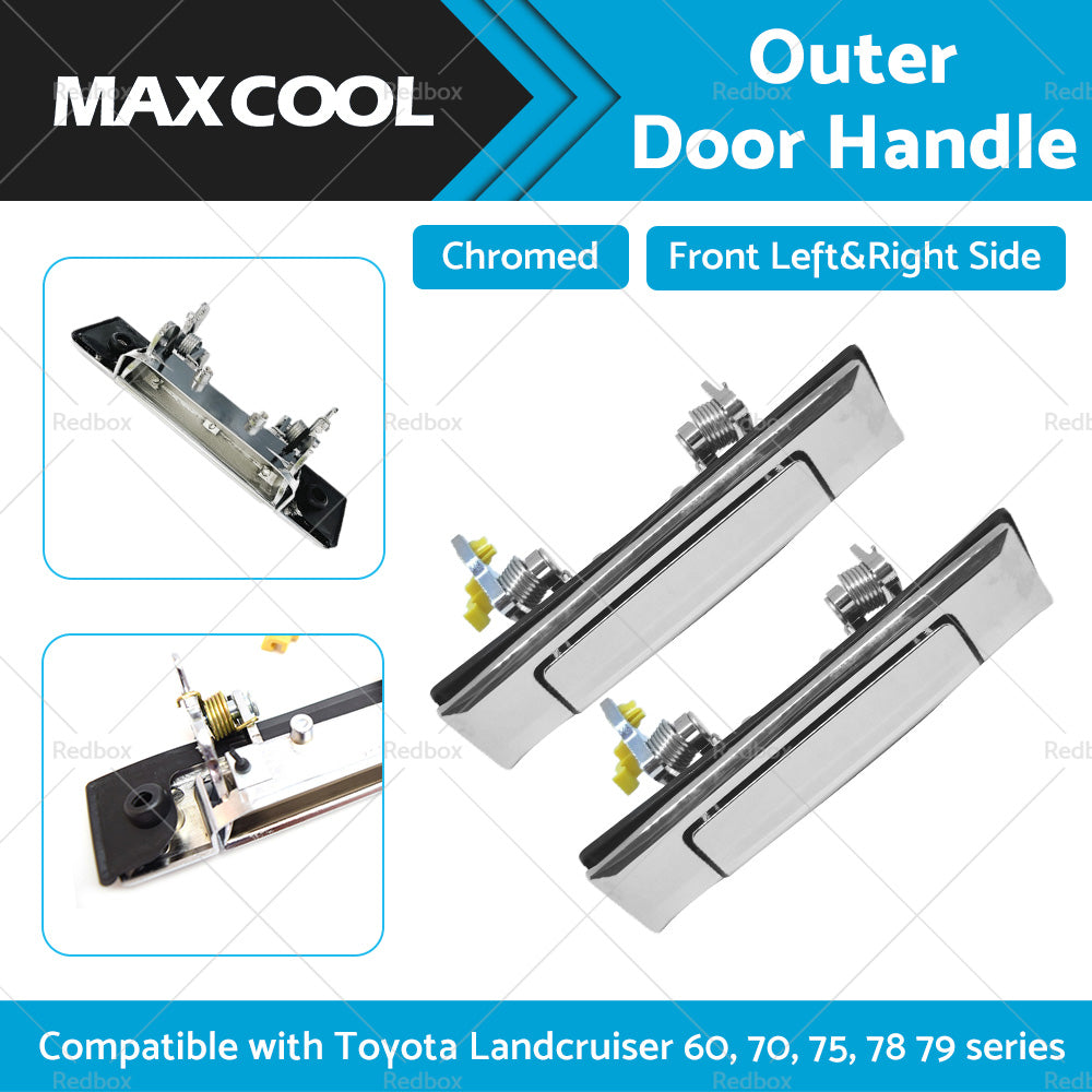 PAIR Chrome Door Handles Suitable for Toyota Landcruiser 60 70 75 78 79 80-07