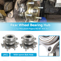 2x Rear Wheel Bearing Hub Fit For Mitsubishi Pajero NS NT NW NX 14mm Bolt Hole