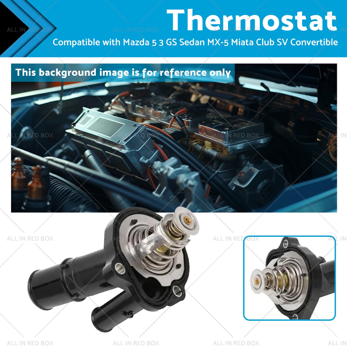 Thermostat Suitable for Mazda 5 3 GS Sedan MX-5 Miata Club SV Convertible 07-09