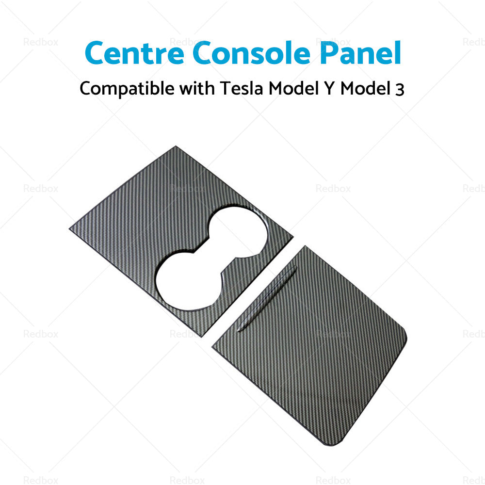 Carbon Fiber Style Center Control Panel Wrap Suitable for Tesla Model Y Model 3