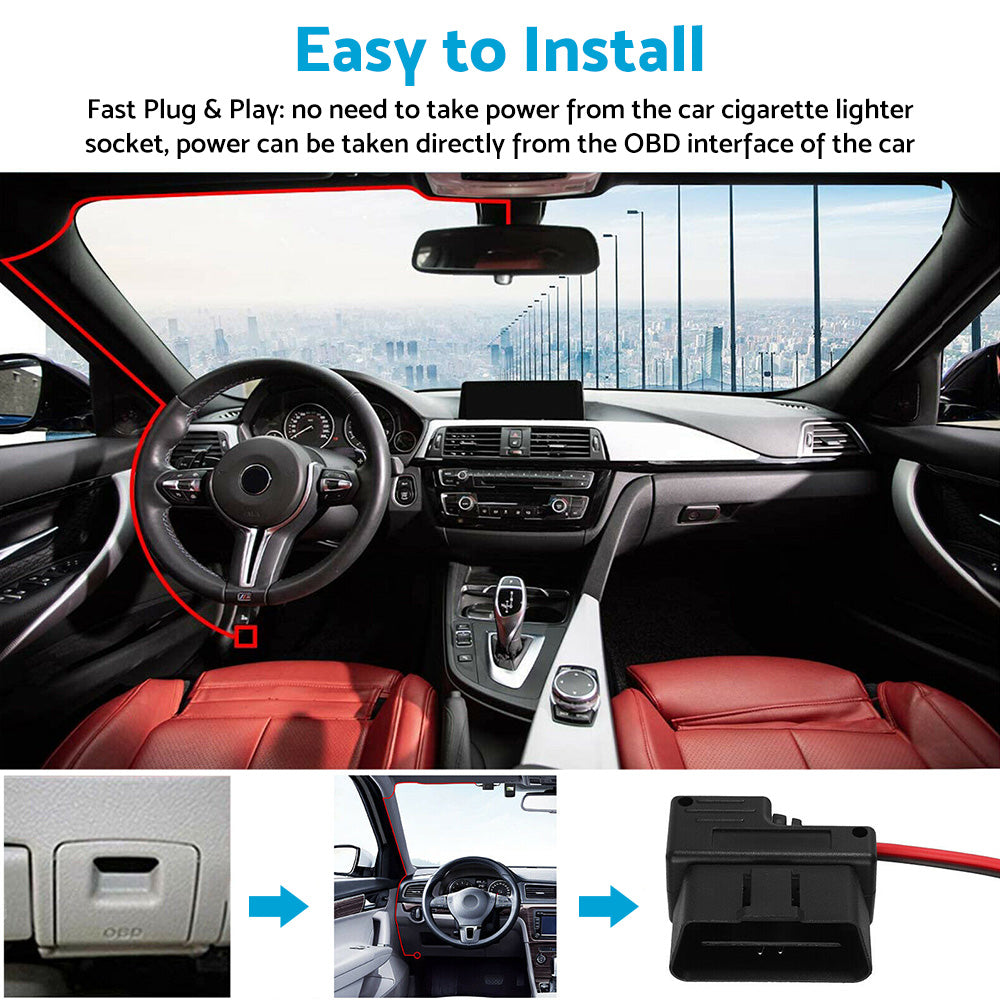 Hard Wire Kit Mini USB 5V/3.0A Suitable For Smart Dash Cams Uniden IGO CAM 85R