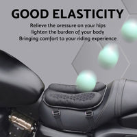 Foldable Passenger Motorcycle Gel Rear Seat Cushion 3D Honeycomb Structure