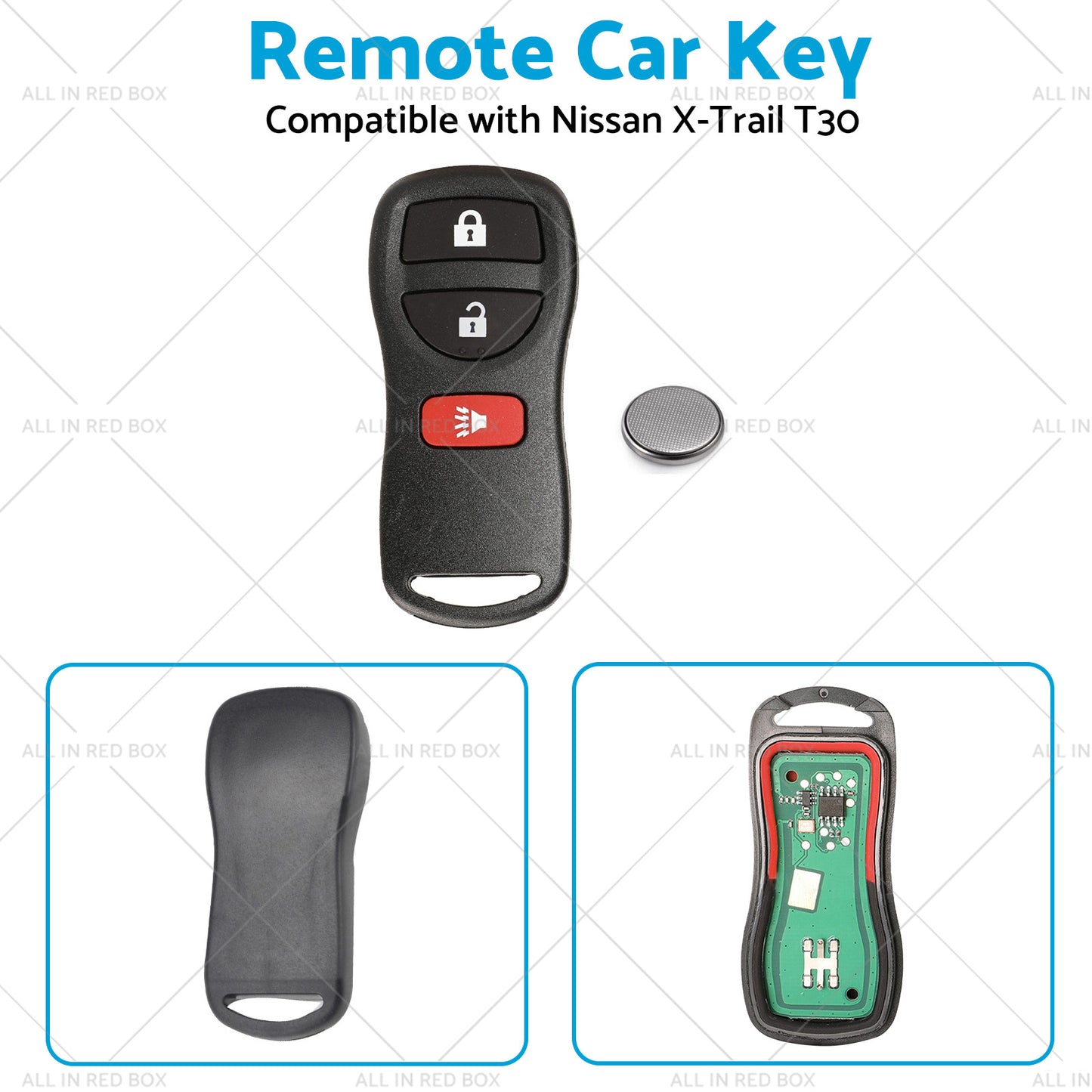 Remote Flip Car Key Suitable for Nissan X-Trail T30 02-07 433MHz Replacement