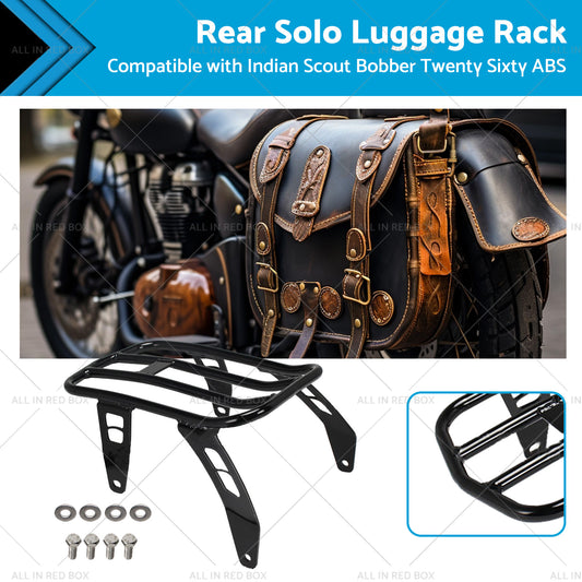 Motorcycle Rear Solo Luggage Rack Suitable For Indian Scout Bobber Twenty Sixty