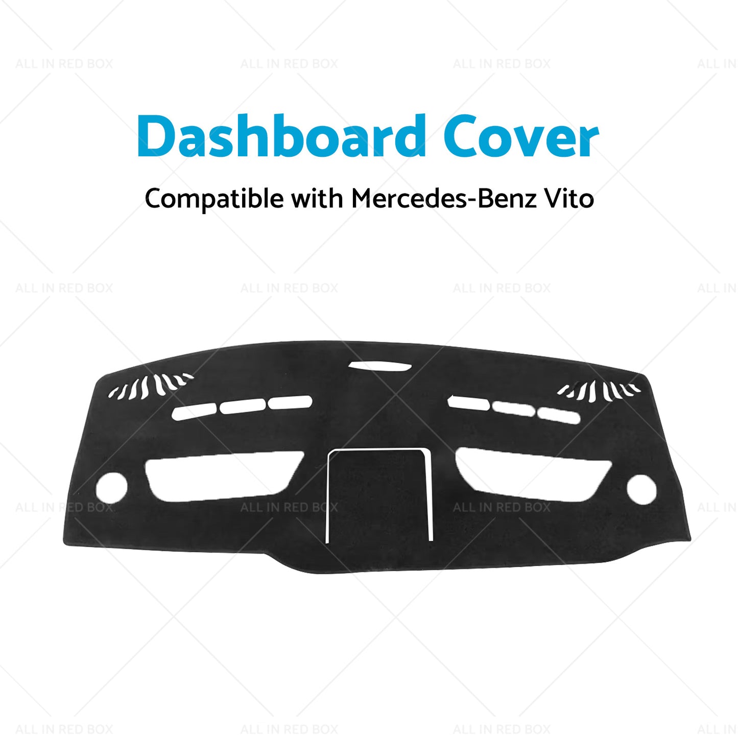 Dashboard Cover Suitable for Mercedes Vito Chassis  447 7 or 2014-On Black Dash Mat