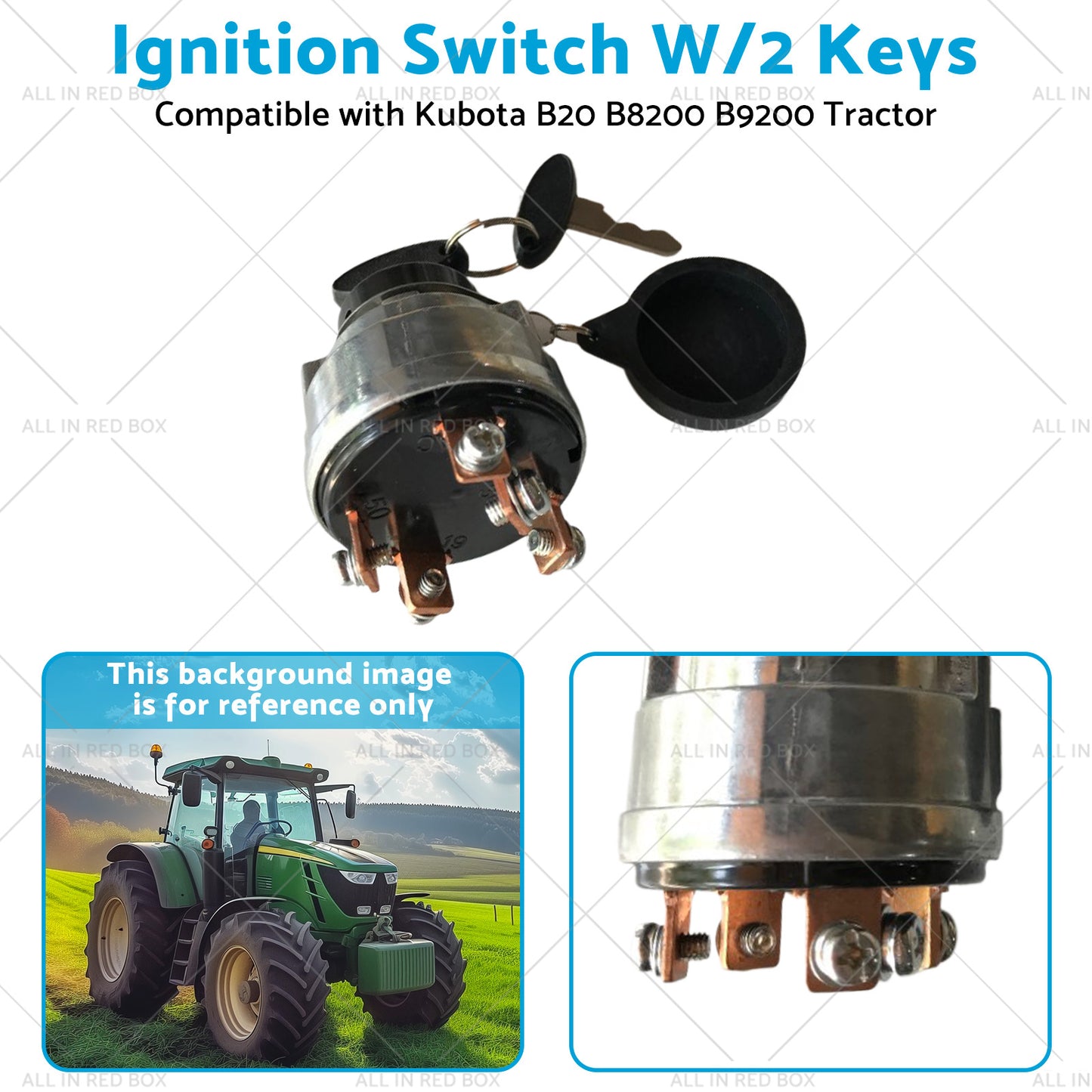 67800-55160 Ignition Switch W or 2 Keys Suitable for Kubota B20 B8200 B9200 Tractor