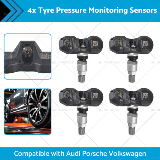 4x Tyre Pressure Monitoring Sensors Suitable for Audi Volkswagen Porsche 02-17