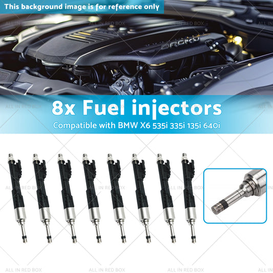 8x Fuel injectors Suitable for BMW X6 535i 335i 135i 3. 0L 13647597870 0261500109