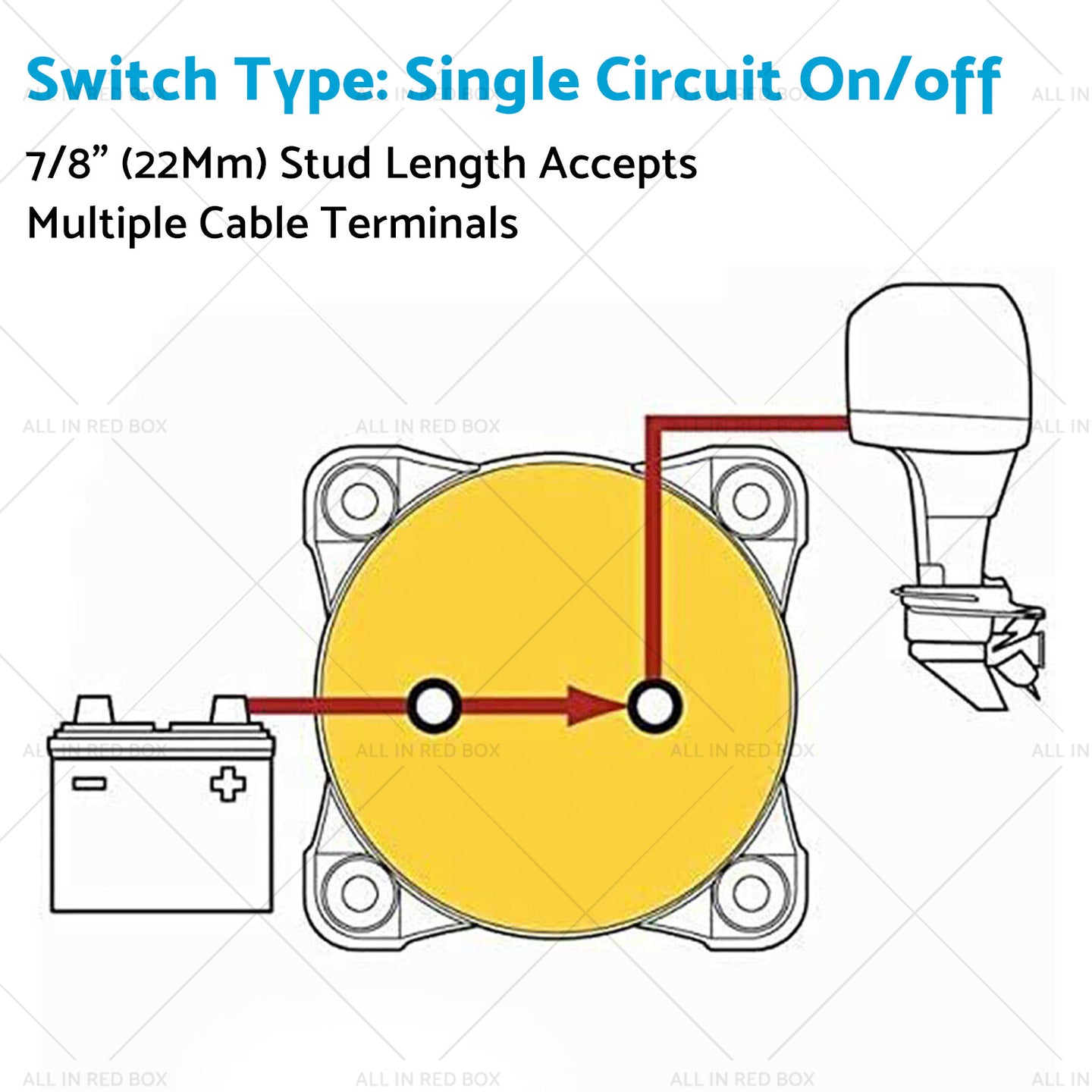 {{ Boat Circuit Master Switch Suitable for Blue Sea 6006 M-Series Battery On Off }} - Buy Car Parts Online at {{ Kaka Auto Parts }}.