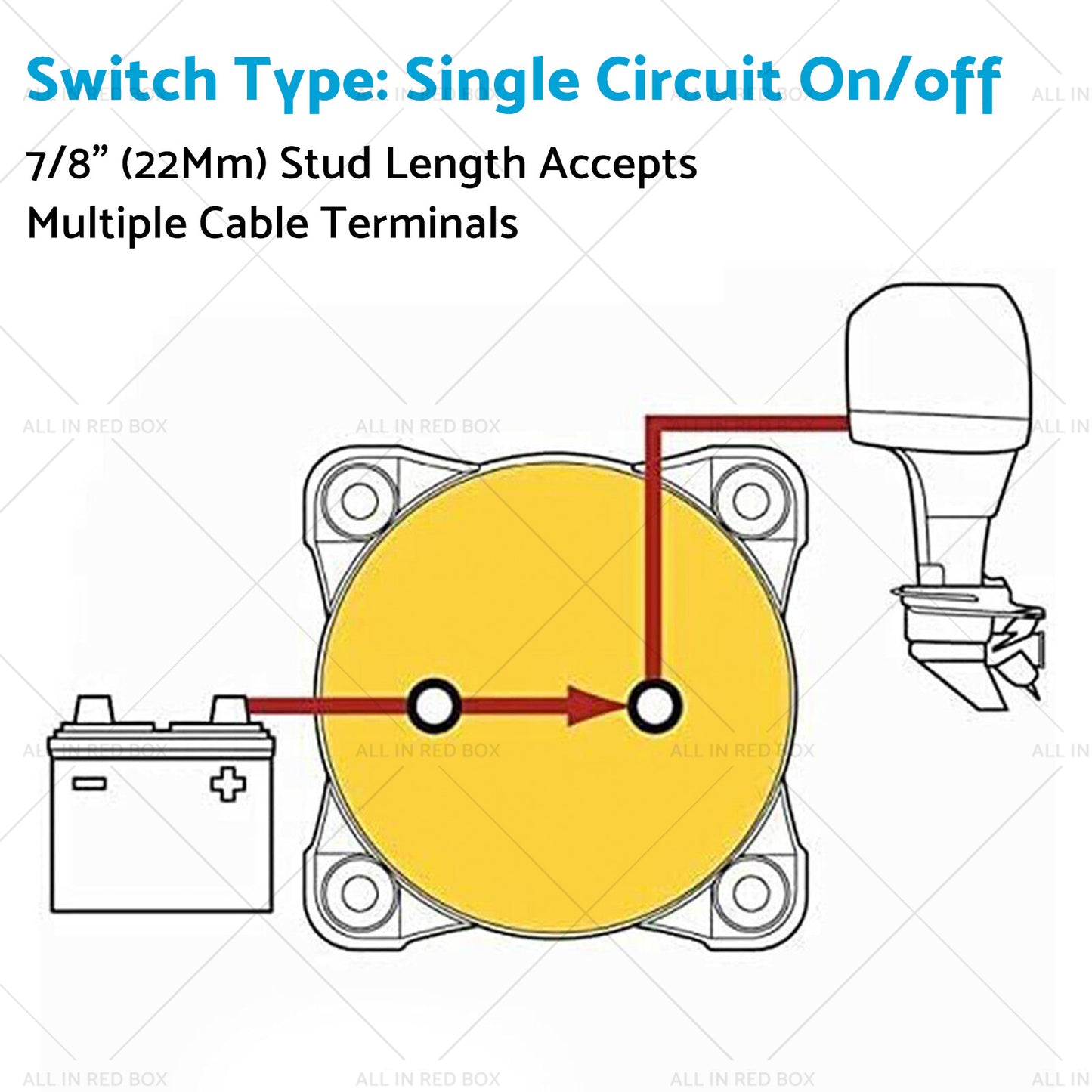 {{ Boat Circuit Master Switch Suitable for Blue Sea 6006 M-Series Battery On Off }} - Buy Car Parts Online at {{ Kaka Auto Parts }}.