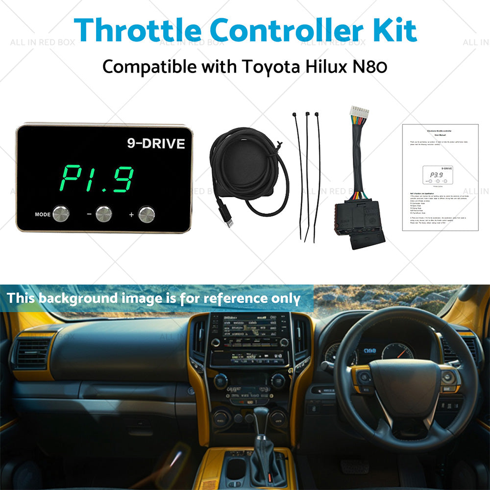 Black EVC WindBooster Throttle Controller Suitable for Toyota Hilux N80 15-21